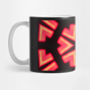 Red Star shape abstract art Mug